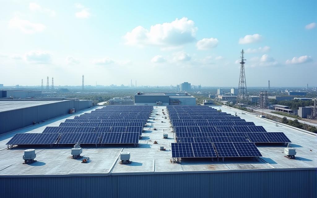 Commercial solar installation sa industrial facility
