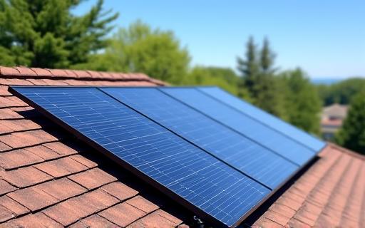 Residential solar panel installation